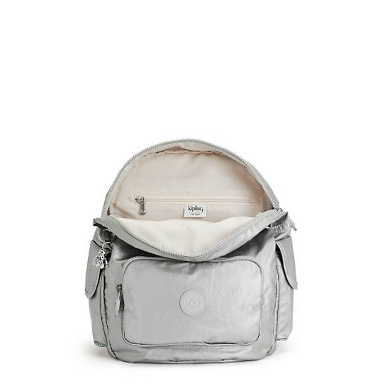 Kipling City Pack Small Metallic Backpacks Bright Metallic | CA 1514KO